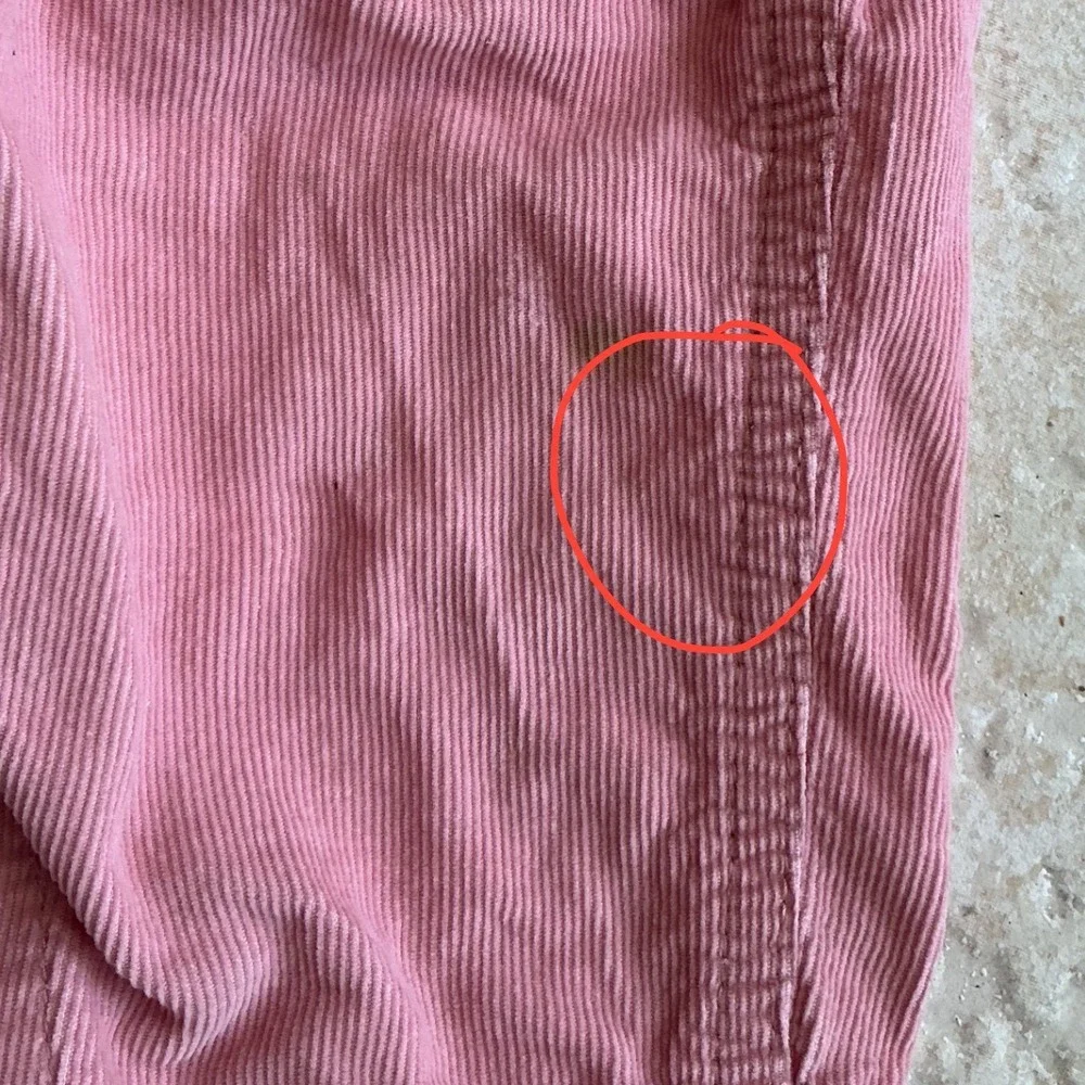 OshKosh B'gosh Corduroy Overalls Kids 18M Pink Good Vestbak Bib Pants Vintage